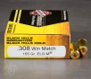 20rds     308 Win Black Hills Gold 155gr  ELD Match Ammo