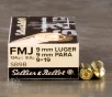 50rds - 9mm Sellier   Bellot 124gr FMJ Ammo