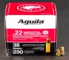 250rds     22 LR Aguila 38gr  CPHP Ammo