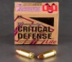25rds     9mm Hornady Critical Defense Lite 100gr  FTX Ammo