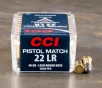 50rds - 22LR CCI Pistol Match 40gr  Lead Round Nose Ammo