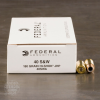 50rds - 40 S W Federal LE Hi-Shok 180gr  Hollow Point Ammo