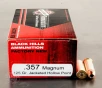 50rds - 357 Mag Black Hills 125gr  Jacketed Hollow Point Ammo
