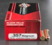 50rds - 357 Mag Black Hills 158gr  Jacketed Hollow Point Ammo