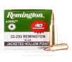 Remington 22-250 Rem Ammo - 40 Rounds of 50 Grain JHP Ammunition