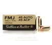 Sellier   Bellot 45 ACP Ammo - 50 Rounds of 230 Grain FMJ Ammunition