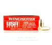 Winchester USA Ready 45 ACP Ammo - 500 Rounds of 230 Grain FMJ FN   