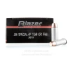 Blazer 38 Special  P Ammo - 50 Rounds of 158 Grain FMJ Ammunition