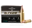 Fiocchi 5 7x28mm Ammo - 50 Rounds of 35 Grain Jacketed Frangible   