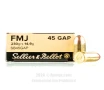 Sellier and Bellot 45 GAP Ammo - 50 Rounds of 230 Grain FMJ Ammunition