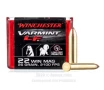 Winchester Varmint LF 22 WMR Ammo - 50 Rounds of 25 Grain NTX   