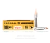Federal 308 Win Ammo - 20 Rounds of 165 Grain Barnes TSX Ammunition