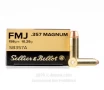 Sellier and Bellot 357 Magnum Ammo - 50 Rounds of 158 Grain FMJ   