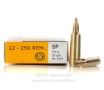 Sellier and Bellot 22-250 Rem Ammo - 20 Rounds of 55 Grain SP   
