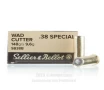 Sellier and Bellot 38 Special Ammo - 50 Rounds of 148 Grain LWC   