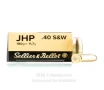 Sellier   Bellot 40 S W Ammo - 50 Rounds of 180 Grain JHP Ammunition