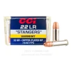 CCI Stangers 22 LR Ammo - 5000 Rounds of 32 Grain CPHP Ammunition