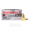 Winchester 380 ACP Ammo - 50 Rounds of 95 Grain BEB Ammunition