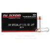 Blazer 38 Special  P Ammo - 1000 Rounds of 125 Grain JHP Ammunition