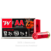 Winchester 12 Gauge  Ammo - 250 Rounds of 1-1 8 oz   9 Shot Ammunition