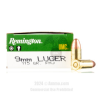 Remington 9mm Ammo - 50 Rounds of 115 Grain FMJ Ammunition
