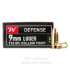 Winchester USA 9mm Ammo - 50 Rounds of 115 Grain JHP Ammunition