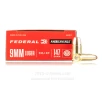 Federal 9mm Ammo - 50 Rounds of 147 Grain FMJ Ammunition