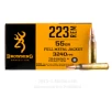 Browning 223 Rem Ammo - 1000 Rounds of 55 Grain FMJ Ammunition