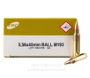 CBC 5 56x45 Ammo - 50 Rounds of 55 Grain FMJ M193 Ammunition