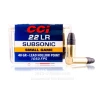 CCI 22 LR Ammo - 100 Rounds of 40 Grain LHP Ammunition