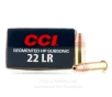 CCI 22 LR Ammo - 50 Rounds of 40 Grain CPHP Ammunition