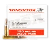 Winchester USA 5 56x45 Ammo - 150 Rounds of 55 Grain FMJ Ammunition