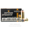 Fiocchi 44 Magnum Ammo - 50 Rounds of 240 Grain JSP Ammunition