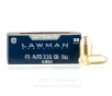 Speer Lawman 45 ACP Ammo - 50 Rounds of 230 Grain TMJ Ammunition