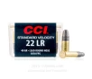 CCI 22 LR Ammo - 100 Rounds of 40 Grain LRN Ammunition