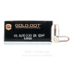 Speer Gold Dot 45 ACP Ammo - 50 Rounds of 230 Grain JHP Ammunition