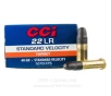 CCI 22 LR Ammo - 500  Rounds of 40 Grain LRN Ammunition