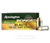 Remington Golden Saber Bonded 45 ACP Ammo - 20 Rounds of 185 Grain   