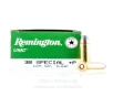 Remington 38 Special  P Ammo - 50 Rounds of 125 Grain SJHP Ammunition