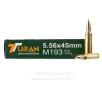 Turan 5 56x45 Ammo - 750 Rounds of 55 Grain FMJ Ammunition