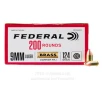 Federal Champion 9mm Ammo - 200 Rounds of 124 Grain FMJ Ammunition