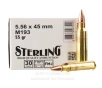 Sterling 5 56x45 Ammo - 30 Rounds of 55 Grain FMJ Ammunition