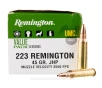 Remington UMC 223 Rem Ammo - 50 Rounds of 45 Grain JHP Ammunition