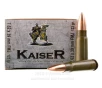 Kaiser 7 62x39 Ammo - 20 Rounds of 123 Grain FMJ Ammunition  STEEL   