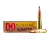 Hornady Custom 300 AAC Blackout Ammo - 20 Rounds of 110 Grain CX   