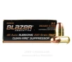 Blazer Brass Clean-Fire Suppressor 45 ACP Ammo - 50 Rounds of 230   