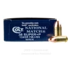 Colt National Match 38 Super  P Ammo - 50 Rounds of 124 Grain FMJ   