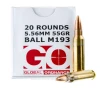 Global Ordnance 5 56x45 Ammo - 1000 Rounds of 55 Grain FMJ M193   