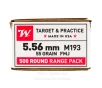 Winchester USA 5 56x45 Ammo - 500 Rounds of 55 Grain FMJ Ammunition