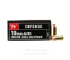 Winchester W Defense 10mm Ammo - 500 Rounds of 180 Grain JHP   